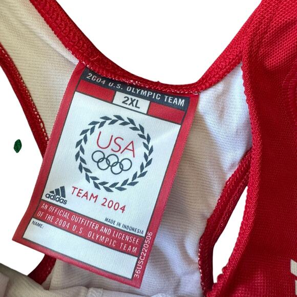 Adidas Team USA 2004 Olympics Women’s Racer Back Tank Red Size XXL - Picture 2 of 5